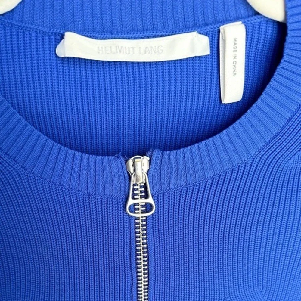 Helmut Lang Blue Essential Zip Top‎ Size XS